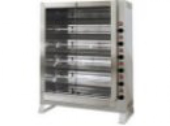 Girarrosto a gas Elba 24/P 6 aste cm.76 per 24 polli.